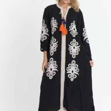 robe abaya noire face