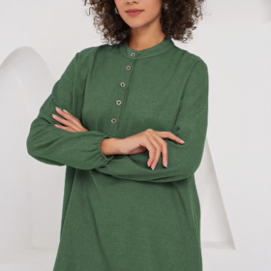 ensemble femme en lin emeraude