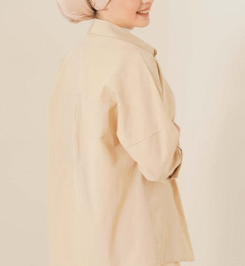 chemise longue beige dos