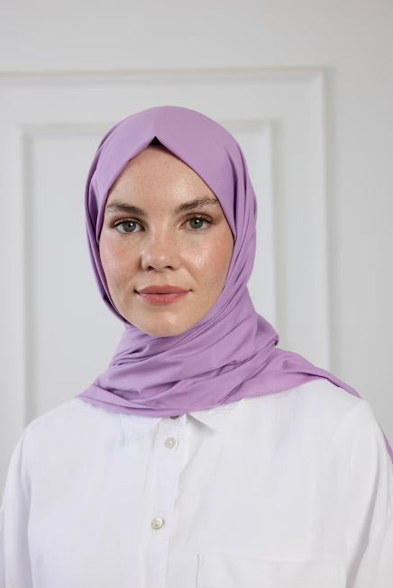 Hijab Coton Pur Lilas – Maison Haya