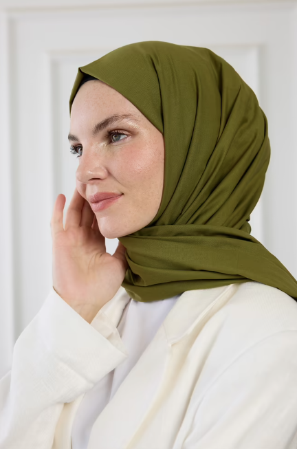 Hijab Coton Pur Kaki – Maison Haya