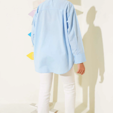 Chemise longue à boutons cachés dos